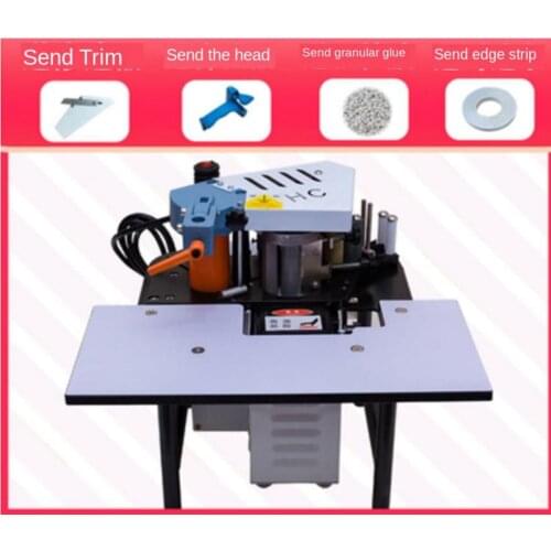 Manual Edge Banding Machine Double Side Gluing Portable Edge Bander Woodworking Edge Banding Machine 220V 1200W