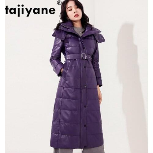 Natural Genuine Real Leather Jacket Autumn Winter Coat Women Clothes 2021 Korean Vintage Long Sheepskin Down Coat Female ZT4969