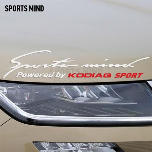 10 Pieces Sports Mind Car Styling On Car Lamp Eyebrow Car Sticker For skoda kodiaq 2017 2018 car accessories