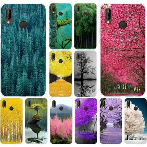 103H earth planet tree Soft Silicone Tpu Cover Case for huawei p 20 lite pro y6 2017 mate 10 lite