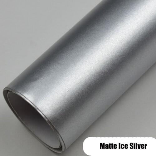 150cm*50cm DIY Electro Silver Car Body Film Styling Vinyl Car Wrap Sticker Decal Air Release Film Matte Ice Brush Silver Sitcker