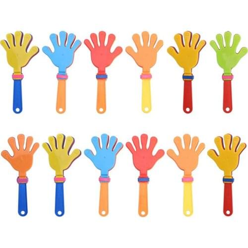 24pcs Hand Clappers Plastic Hands Clapping Concert Party Cheering Props Hand Clappers For School Party (Random Color)