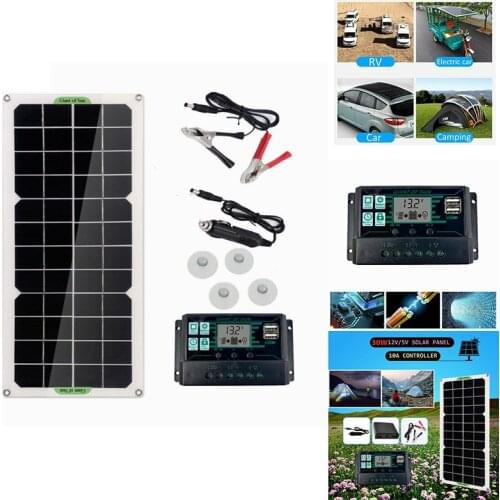 30W Solar Panel Car Van Boat Caravan Camper Trickle Portable 12V Battery Charger