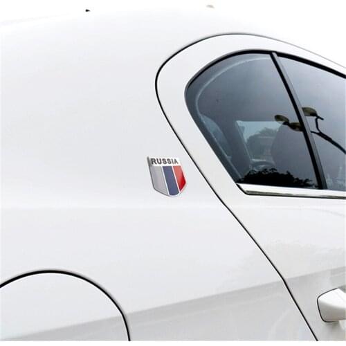3D Metal Russia Flag Car Stickers Decals Car Whole Body Stickers Car Exterior Decoration Car Accessories for Audi a3 q7 a8 d3 q2