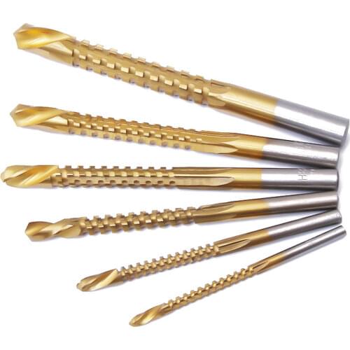 6pcs Drill Bit Set High Speed Stee Woodworking Tools Wood Punching Slotting Sets Of Hand Tools Multi Function Metal Drills