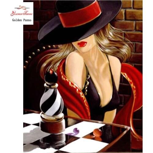 GOLDEN PANNO Diamond Painting Full Square 5D Diy Daimond Embroidery Diamant Mosaic Sale rhinestones pictures "Sexy beauty" 03