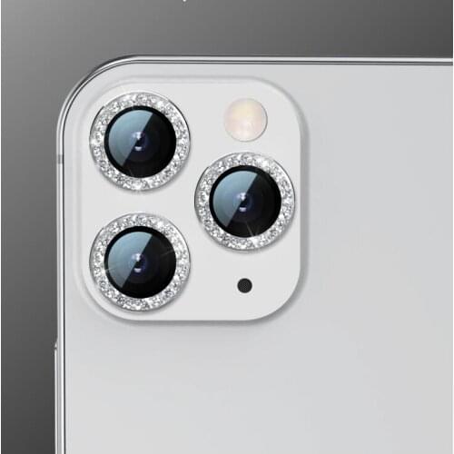 Rhinestone Glitter Camera Lens Film Protector Case For iPhone 12 Pro Max Shiny Diamond Lens Screen Protective Cover Coques Capa