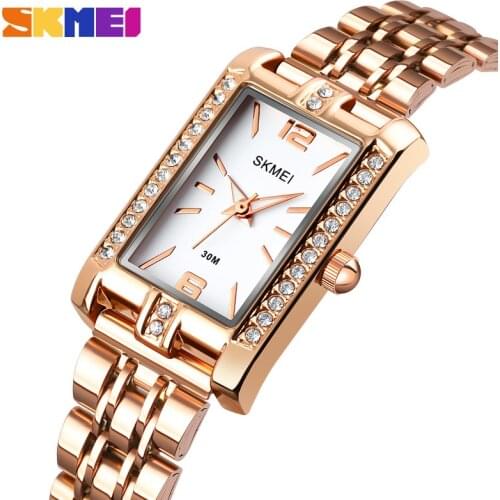 SKMEI Top Luxury Rhinestone Decoration Ladies Quart Wristwatch Fashion Female Clock Romantic Women Watches Relogio Feminino 1690