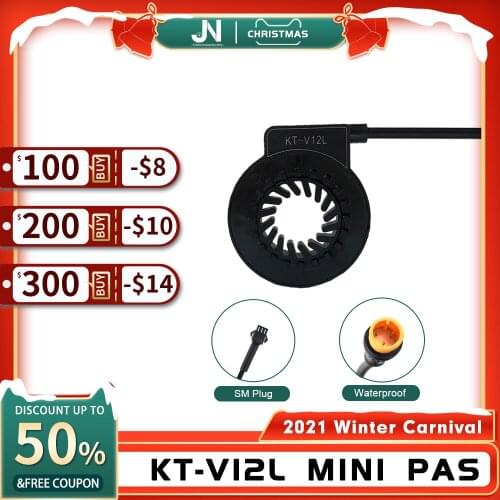 Ebike KT-V12L PAS Sensor 6 Magnent Dual Hall Sensors 12 Magnet Left Side 3 Pin Waterproof Plug For Ebike Conversion Accessories