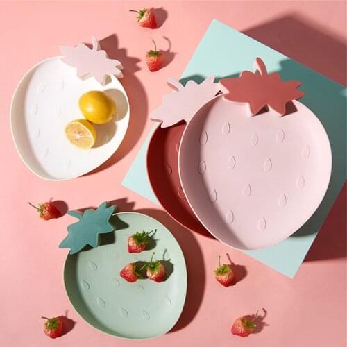 Strawberry Shaped Fruit Food Tray Candy Snack Dish Household Home Decor Nuts Desserts Plate Desktop Storage Container