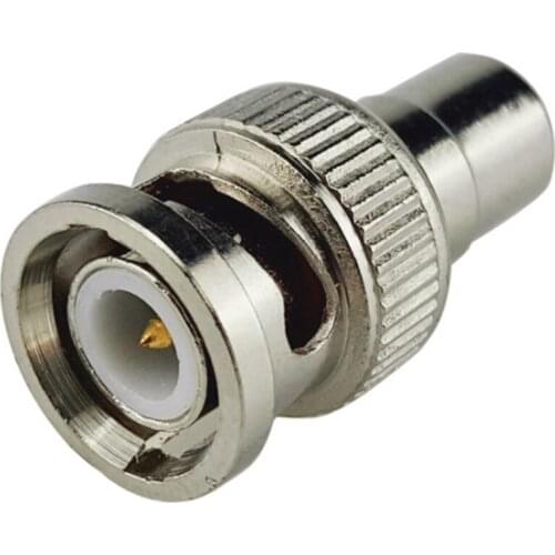 Hot 100 Pcs RCA Female to BNC Male Adapter Interface BNC Male Monitoring Plug Q9 to Lotus Female Adapter