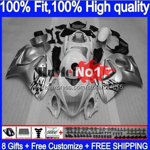 Injection For SUZUKI GSXR 1300 Hayabusa 2008 2013 2014 2015 2016 White silver 30MC.125 GSXR-1300 GSXR1300 08 13 14 15 16 Fairing