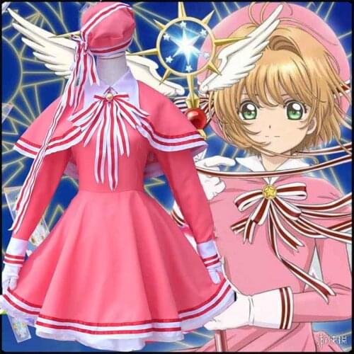 Cardcaptor card captor sakura clear cards Kinomoto Sakura dress cosplay costume