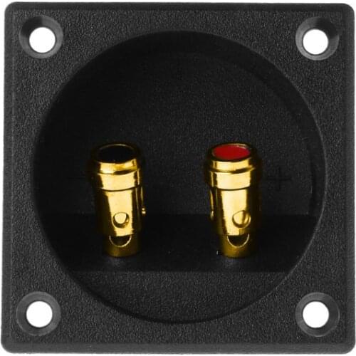 Terminal Cup Connector 270 Parts Express Double Binding Posts Twist Gold Banana Jacks Recessed Subwoofer Speaker Box Enclosure