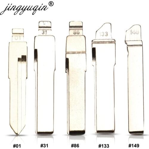 Jingyuqin 15pc #01 #31 #86 #133 #149 Car key Blade for Audi VW Polo Passat B5 Tiguan Golf Santana Bora Seat Skoda HU66 Key Blank