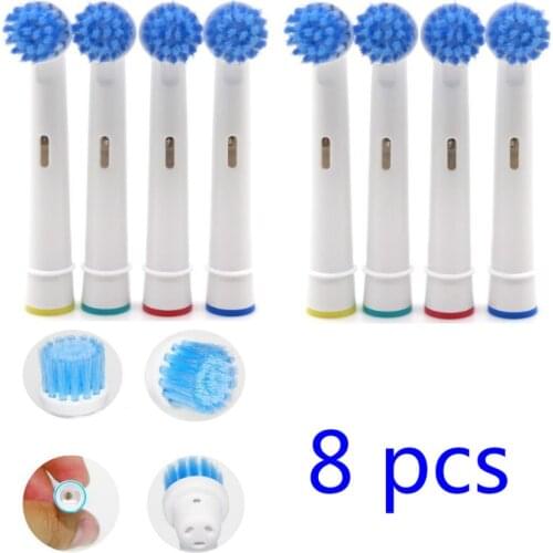 New 2018 Health Clean Electric Toothbrush 4/Pack Head Vitality Replacement Head 8 pcs