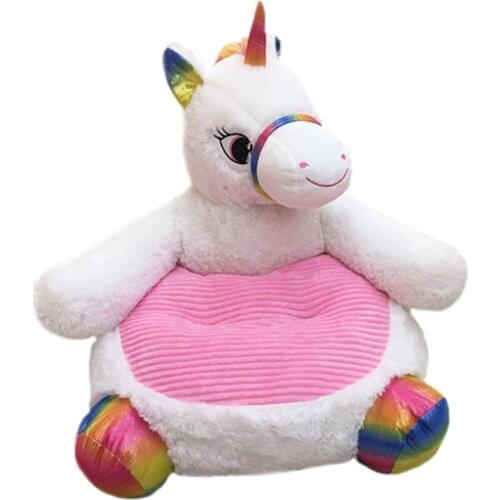 2021 Novelty Kids Soft Plush Cute Cartoon Animal Chair Cute Comfy Backrest Sofa Armchair Baby Floor Support Seat Baby Sofa Chair