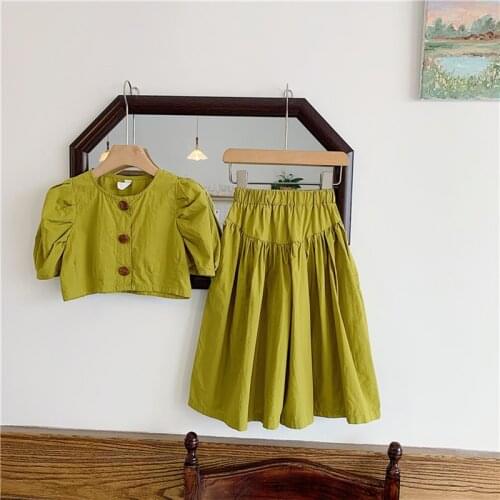 Baby Girl Clothes Toddler Kids Girl Clothes Set Outfits Crop Top and Pants 2 Pcs Clothing Sets Kids Clothes Girl Summer Wear