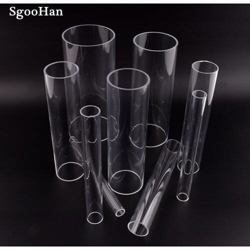 4pcs OD 16~75mm Acrylic Transparent Aquarium Fish Tank Pipe Plexiglass Water Supply Tube Home Garden DIY Watering Fittings 20CM