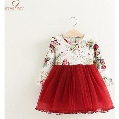 Retail Drop shipping Baby Girls Children Spring Autumn Floral tutu dress Bow Kid Dress Casual Wear Princess X-mas Holiday dress