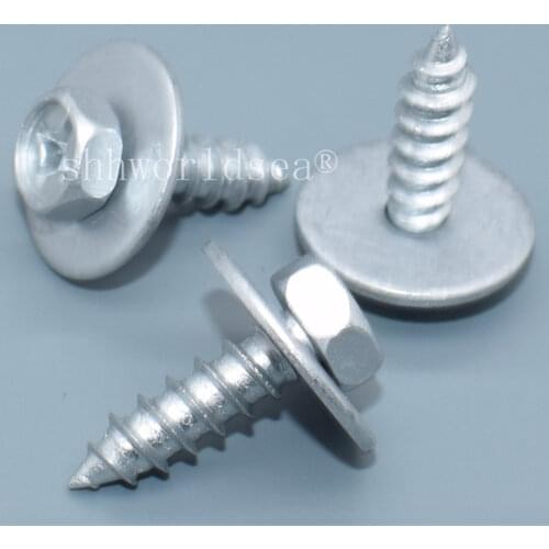 Shhworldsea 100pcs Hexagon head self-drilling screw for toyota car metal fasteners auto metal fastners Automotive metal clip