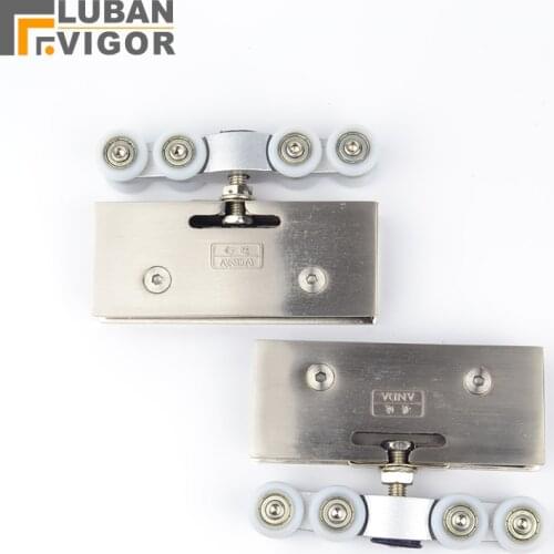 Glass hanging round 8 Moving glass door pulley,for without Doorframe, glass door fittings 2 pcs/package