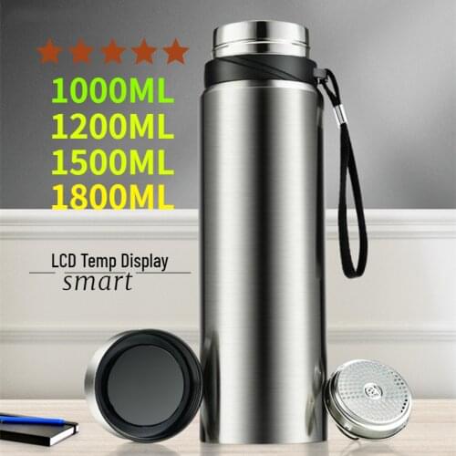 Water Bottle 1200ml Large Capacity 304 Stainless Steel Vacuum Thermal Flask Thermos