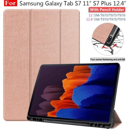 Smart Cover for Samsung Galaxy TAB S7 11 2020 SM-T870 SM-T875 Protective Tablet Case For Samsung Tab S7 Case with Pencil Holder