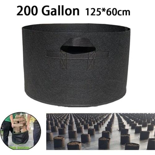 200 Gallon Large Capacity Fabric Plant Grow Bags Growing Pots Garden Vegetable Flower Planting Container Gardening Bag