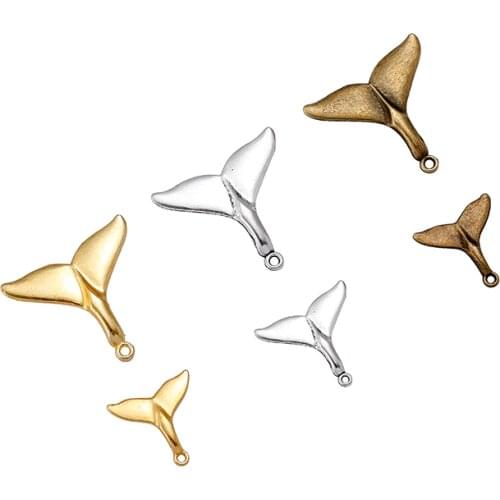 30pcs Charms metal Whale tail ,Antique Making pendant fit,Vintage Tibetan Silver,jewelry DIY bracelet necklace 19*19mm 4401A