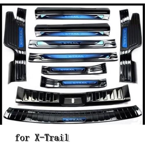 Rear Bumper Protector Sill Trunk Tread Plate Trim Scuff Plate/Door Sill Door Sill For Nissan X-Trail X Trail T32 2017 2018 2019