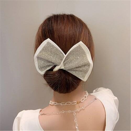 1 Pcs Elegant Discer Big Bowknot Temperament Scrunchies Hair Accessories For Women Simple Trendy Fashion Korean Hair Bands