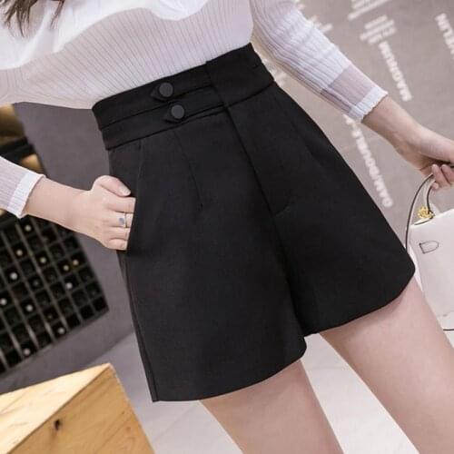 Women 2021 Summer High Waist Suit Shorts Female Elegant Solid Color Short Pants Lady Casual Fashion New Streetwear Shorts R105