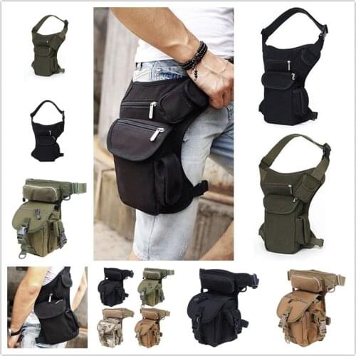 1pcs Nylon/Oxford Waist Thigh Drop Leg Bag Tactical Motorcycle Riding Hip Fanny Pack