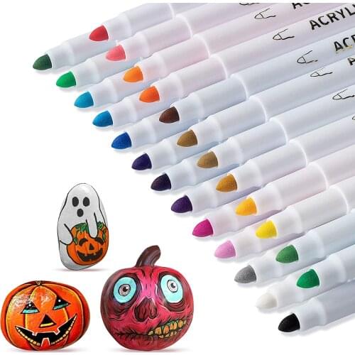 21/25 Acrylic Paint Pens for Rocks Painting, Ceramic,Glass,Wood,Fabric,Canvas,Mugs,Cobblestone,Easter Egg,DIY Craft Supplies