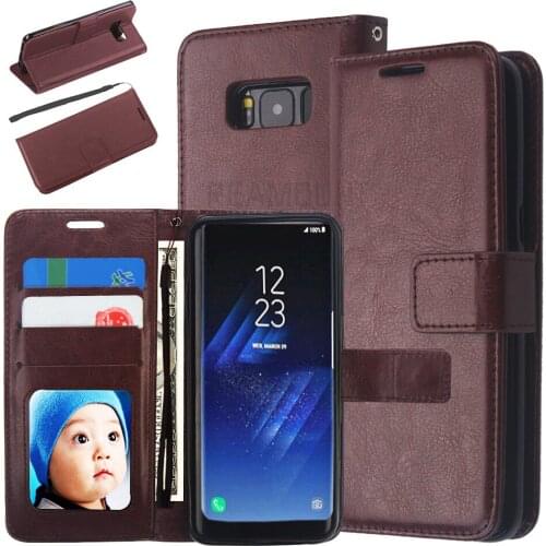 5 pcs Wholesale For Samsung S8 case flip leather cover for Samsung Note 8 S8 S8 plus leather wallet case with card holder