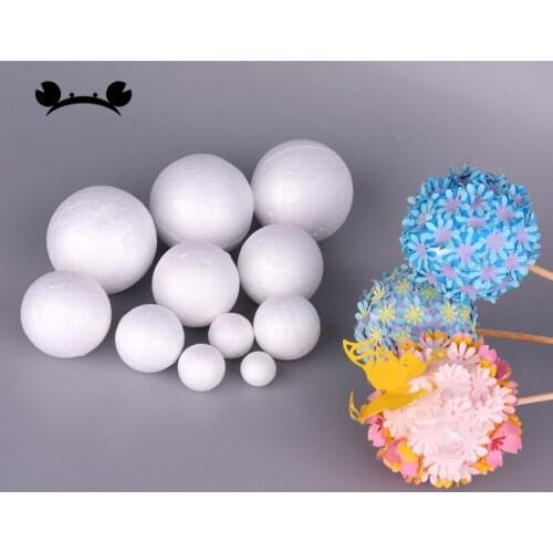 50pcs DIY Round Styrofoam Balls Christmas Ball White Modelling Polystyrene Foam Craft Balls Christmas Decorations Wedding Party