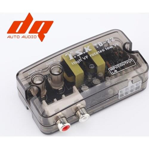 Car Speaker to RCA Level Adaptor High to Low Sockets Auto Line Out Audio Comverter Sound Subwoofer Amplifier Adjustable