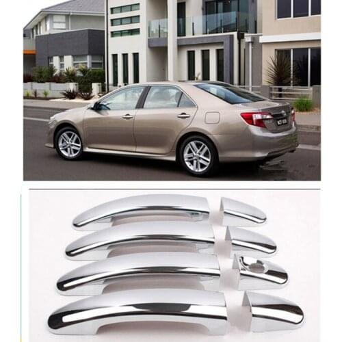 FUNDUOO New Chrome Car Side Door Handle Cover Trim Sticker For Toyota Camry 2012 2013 2014 2015 2016 Free Drop Shipping