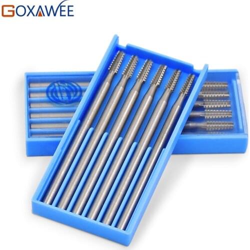 GOXAWEE Steel Rotary Bur Cone 38# Carving Burr Abrasive Tools Grinding Wheels Rotary Tools for Dremel Tools Accessories