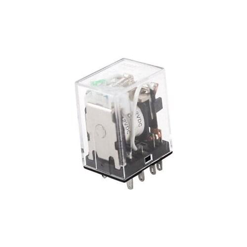 HH52PL DC 12V Coil 8-Pin DPDT Green LED Electromagnetic Relay