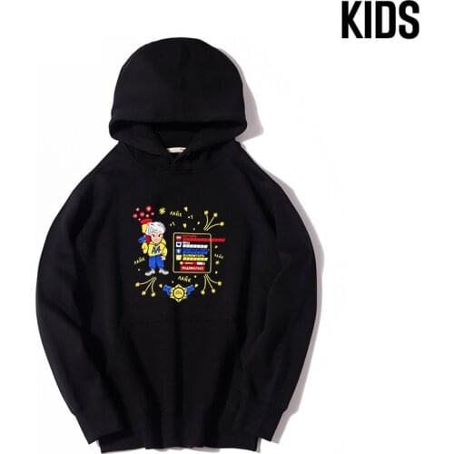Childrens A4 Superstar Hoodie Family Set Autumn Winter Parents Kids Thicked Fleece Hooded Sweatshirts Boys Casual Pullover Tops