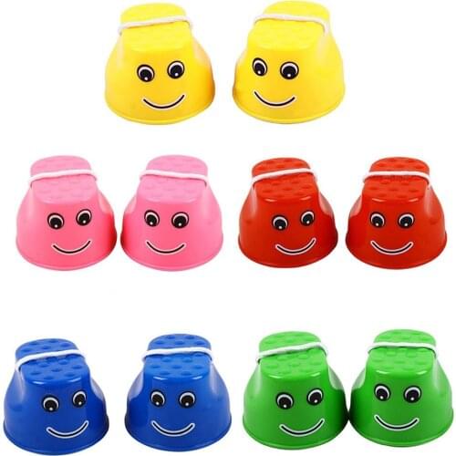 Children Stilt toy Thicken Plastic Stilts Balance toy Smiley Training Tool bouncing tool bouncing shoes sports outdoor