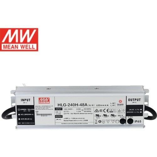 MEAN WELL LED Power Supply HLG-240H-48A 48V Adjustable LED driver 110V/220V AC to 48V DC 5A 240W waterproof IP65 Transformer
