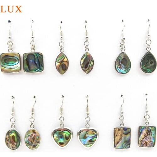 Exquisite Natural Abalone Shell Earrings Heart Round Shape Little Shell Pendants Jewelry Shell Pendants For Women Lady Finding