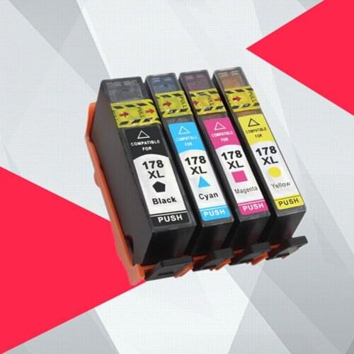 4PK compatible Ink Cartridge for HP 178 for HP178 178XL Photosmart 5510 5515 6510 7510 B109a B109n B110a Printer
