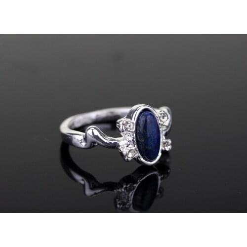 Classic The Vampire Diaries Ring Classic Elenas Daylight Blue Stone Rings For Women Fans