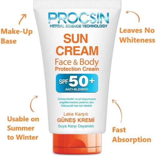 Procsin Face Protection Factor 50+ Sun Cream Whitening Sunblock Skin Protective Cream Anti-Aging Oil-control Moisturizing 50 ml