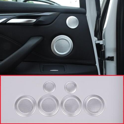 Aluminum Alloy Car Door Speaker Cover Trim For BMW X1 F48 2016-2019 Accessories