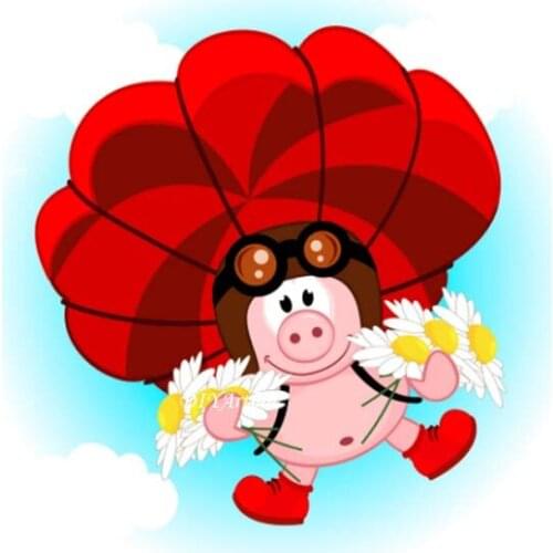 Summer Pig Metal Cutting Dies Flower Scrapbooking Mold Stencil Die Cuts Card Making Parachute Embossing New Dies 2021